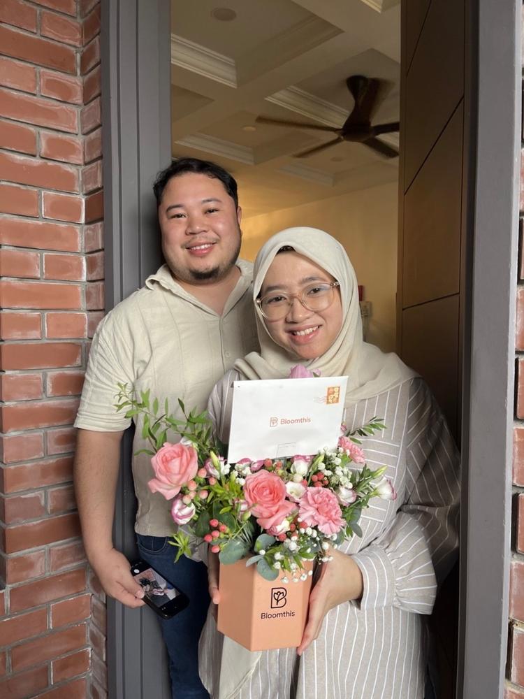 Sora Pink Tulip Flower Box | Free Delivery | Bloomthis