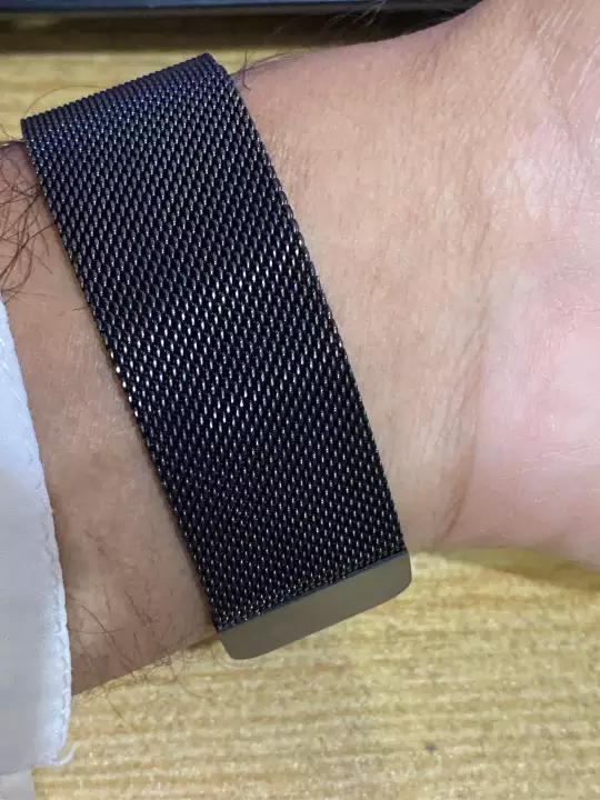 Apple Watch 42mm-44mm Magnetic Milanese Strap - Black - Customer Photo From Haris 