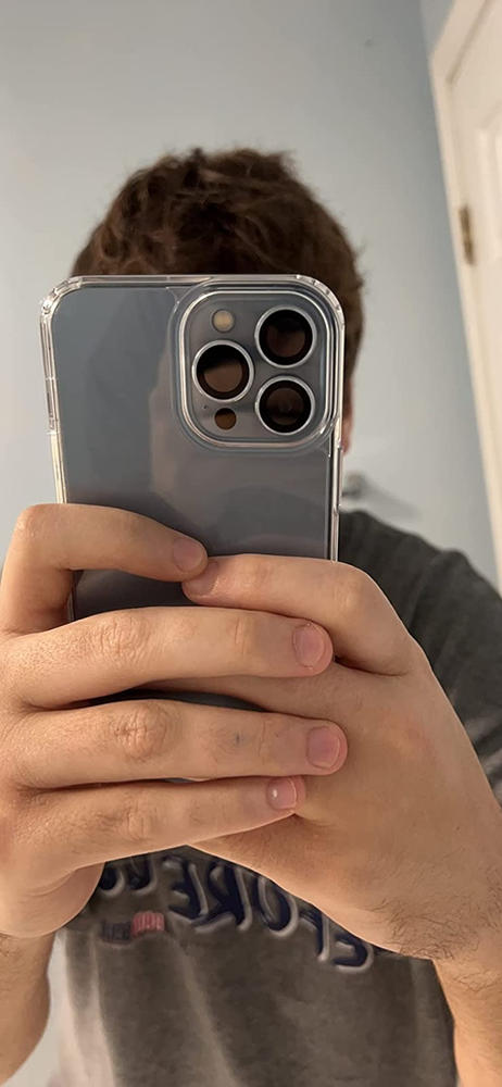 iPhone 13 Pro Totu Camera Glass Case - Sierra Blue - Customer Photo From Saad N.