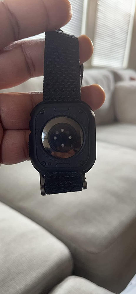 Spigen 45mm/44mm Rugged Armor Protector Compatible with Apple Watch Case Series 7/6/SE/5/4 - Black - Customer Photo From Junaid 