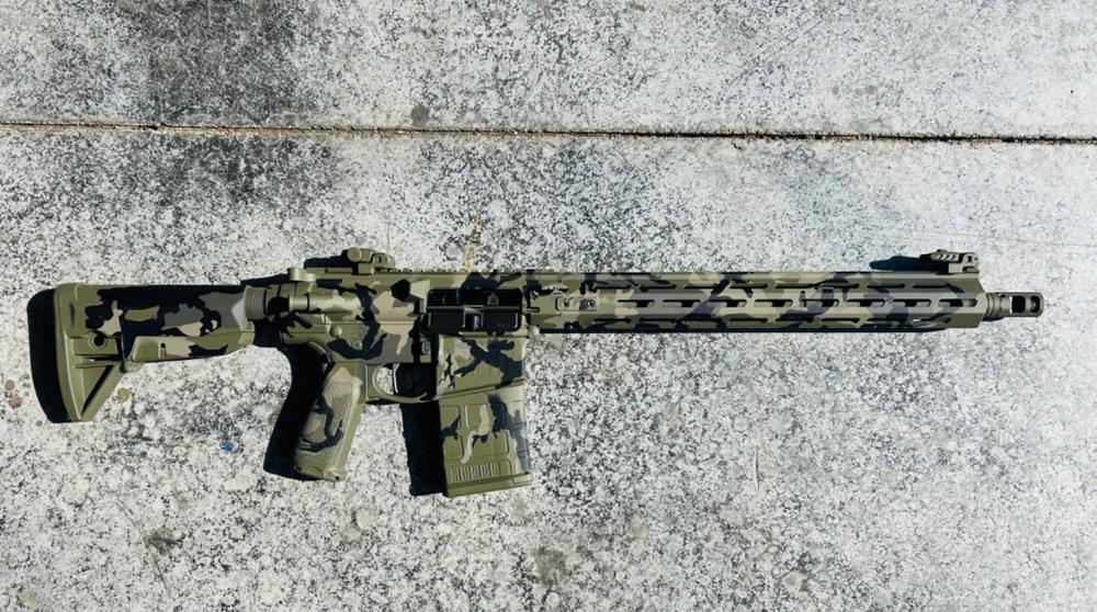 BDU M81 Camouflage Stencil Kit - Customer Photo From Dale Lynn