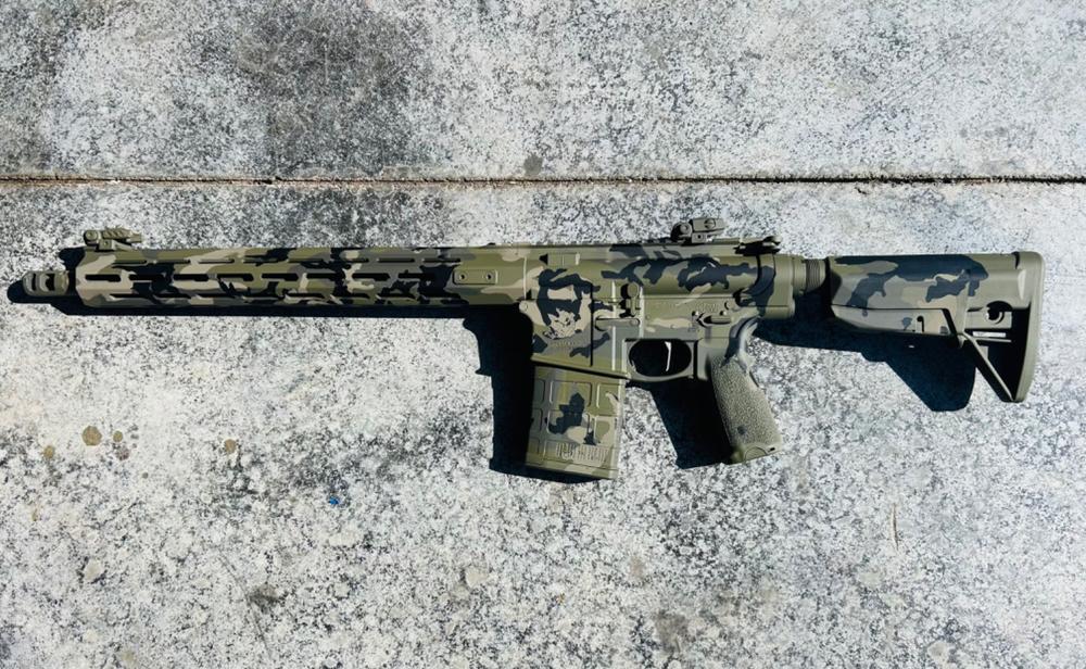 BDU M81 Camouflage Stencil Kit - Customer Photo From Dale Lynn