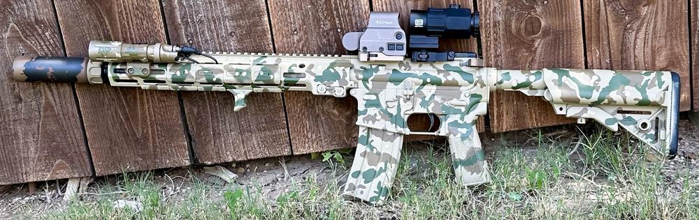 Desert Storm Camouflage Stencil Kit - Customer Photo From KM