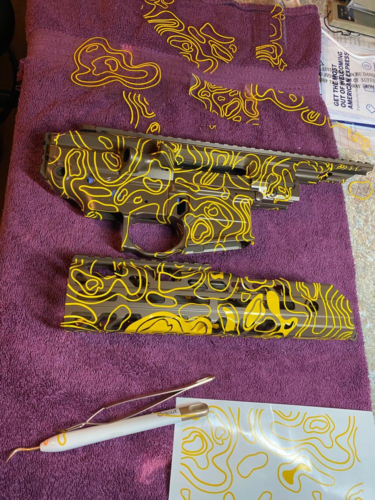 Topographical Camouflage Stencil Kit - Customer Photo From Noble FX Coatings & Gunsmithing