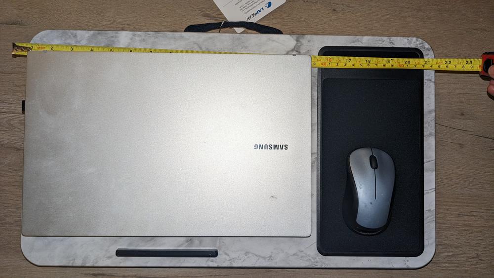 Home Office Pro Lap Desk, White Marble - Customer Photo From Alyssa