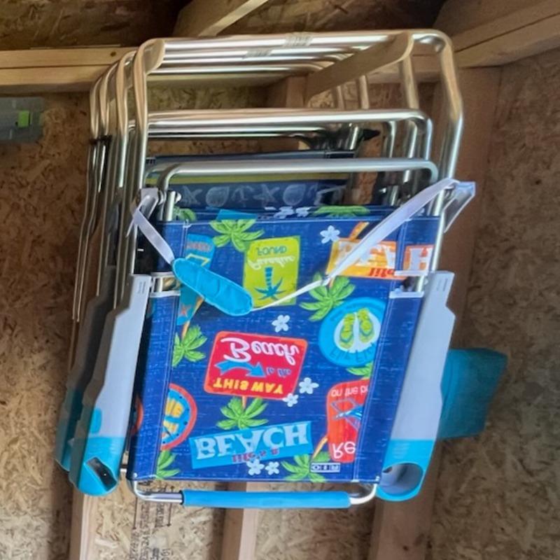 Lawn Chair Organizer, Yard Shed, Shed organization, storage, Shed Accessories - Customer Photo From Nick Panzarella