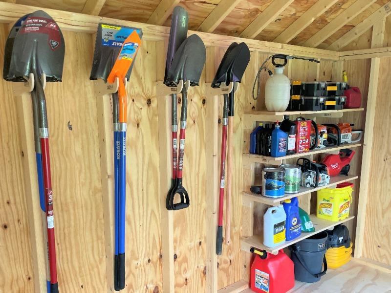 Miscellaneous Organizer Hook, Storage shed, Yard Shed Organization System, Yard Tool Rack - Customer Photo From Peter Faust