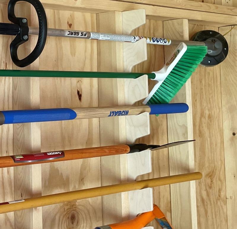 ULTIMATE SHED ORGANIZATION KIT:   Yard tool rack, Garden tool Storage, Premium Grade Organizer - Customer Photo From Edward Batchelder