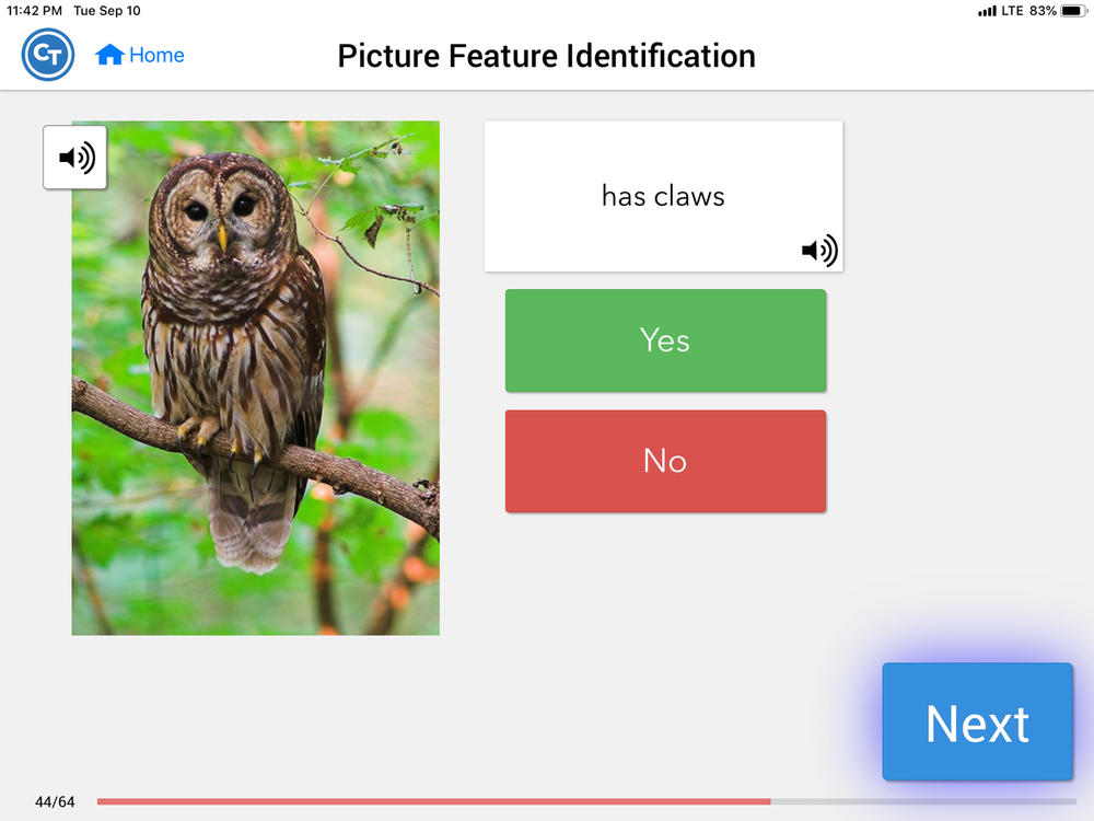 CT Speech and Cognitive Therapy App - $25/month - Customer Photo From Kristin Sanders