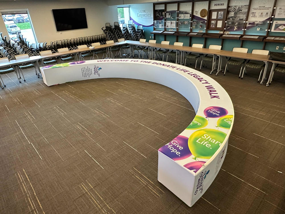 3D Arch Tension Fabric Display - Customer Photo From Stephanie Casey