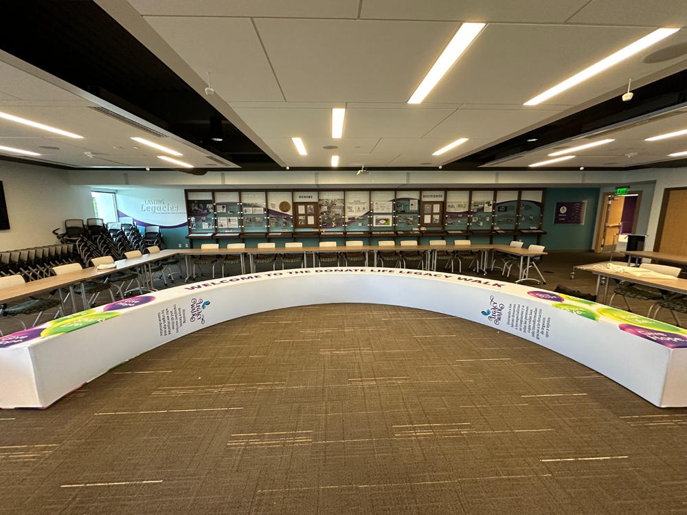 3D Arch Tension Fabric Display - Customer Photo From Stephanie Casey