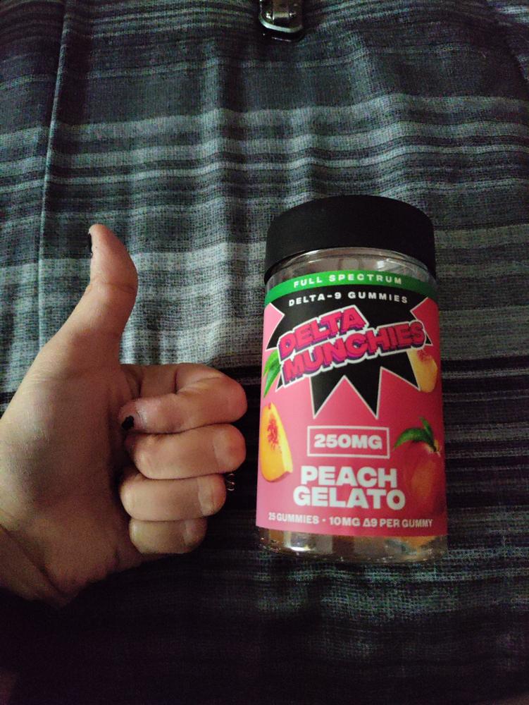 Peach Gelato Delta 9 Gummies - $39.99 25 Pieces 250mg - Customer Photo From Anonymous