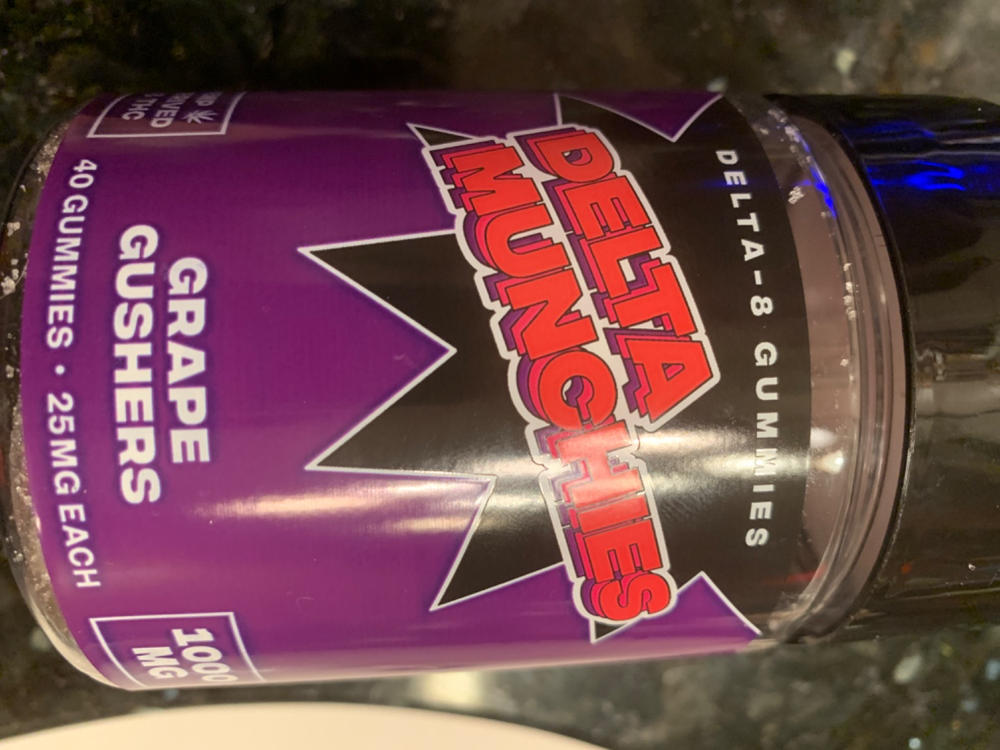 Grape Gushers - $34.99 40 Pieces - 1000mg - Customer Photo From Olga Keirsey