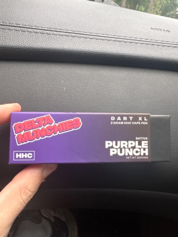 Purple Punch 2G HHC Dart XL - Customer Photo From John Toirkens