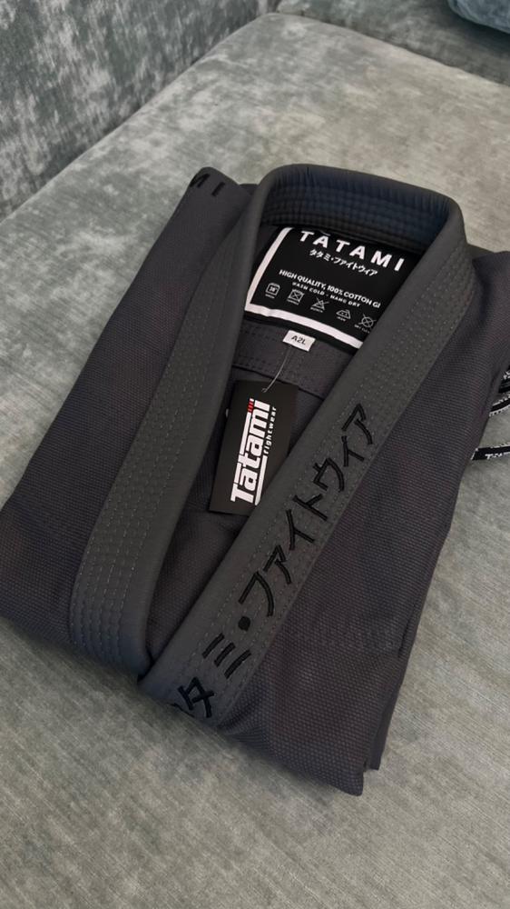 Katakana Jiu Jitsu Gi - Grey - Customer Photo From Altyn Aipeissova