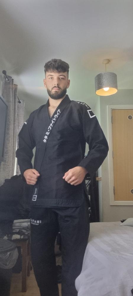 Katakana Jiu Jitsu Gi - Black - Customer Photo From Cori Price
