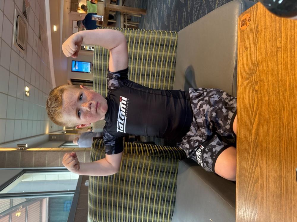 Kids Recharge Rash Guard - Camo - Customer Photo From Matt Wilkinson