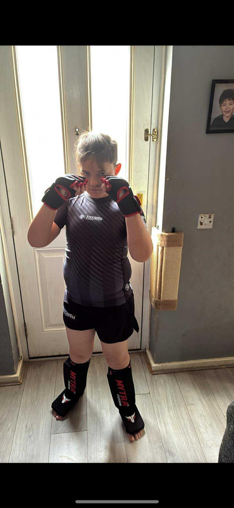 Kids Abstract Rash Guard - Black & Grey - Customer Photo From Jordan Judge