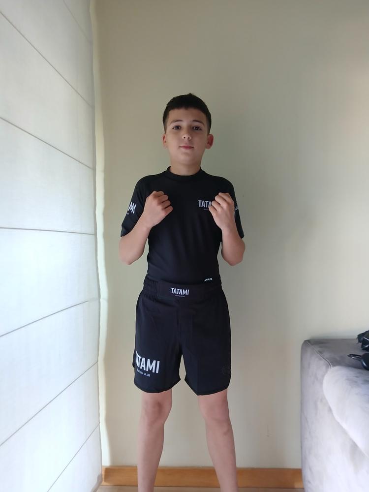 Kids JJ Club Short Sleeve Rash Guard - Black - Customer Photo From Hortensia Carrasco de la prieta
