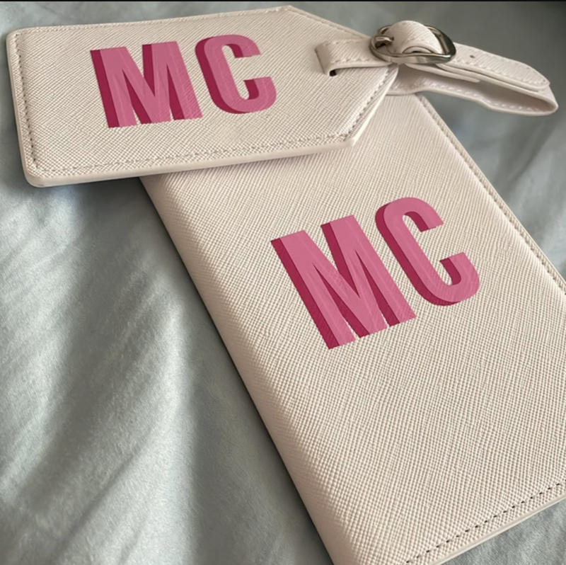 Shadow Monogram Passport Holder - Sprinkled With Pink