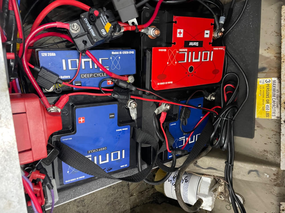 Ionic Lithium 12V S9 | 1400 CA | LiFePO4 Marine Starter Battery + Bluetooth - Customer Photo From Jason Guidry