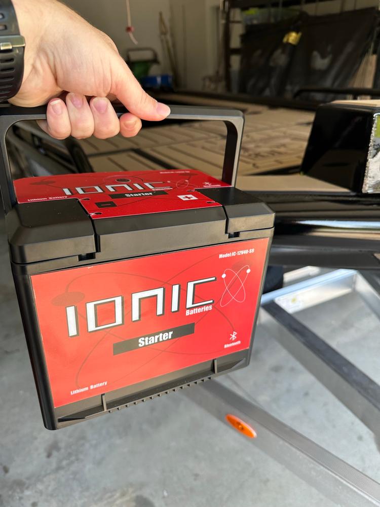 Ionic Lithium 12V S9 | 1400 CA | LiFePO4 Marine Starter Battery + Bluetooth - Customer Photo From Hunter B.