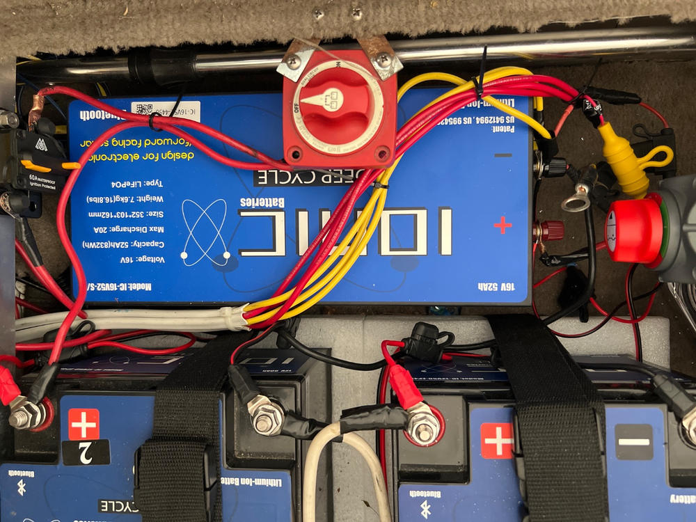 Ionic Lithium 16V 52Ah | Marine Electronics/Sonar LiFePO4 Battery + Charger - Customer Photo From James Carlson