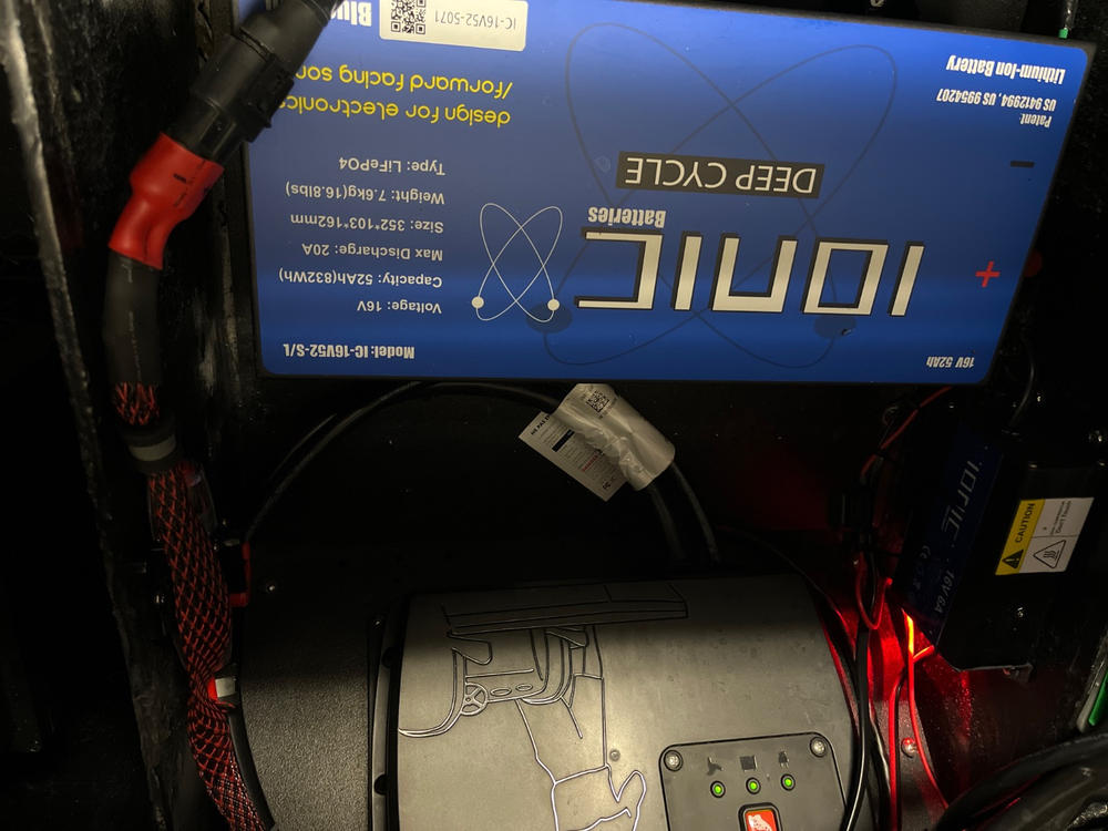 Ionic Lithium 16V 52Ah | Marine Electronics/Sonar LiFePO4 Battery + Charger - Customer Photo From Anonymous