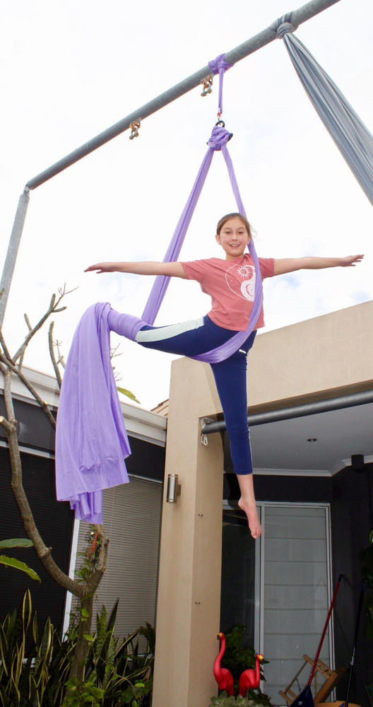Aerial Silks Set with All Hardware - Customer Photo From MING OLSEN