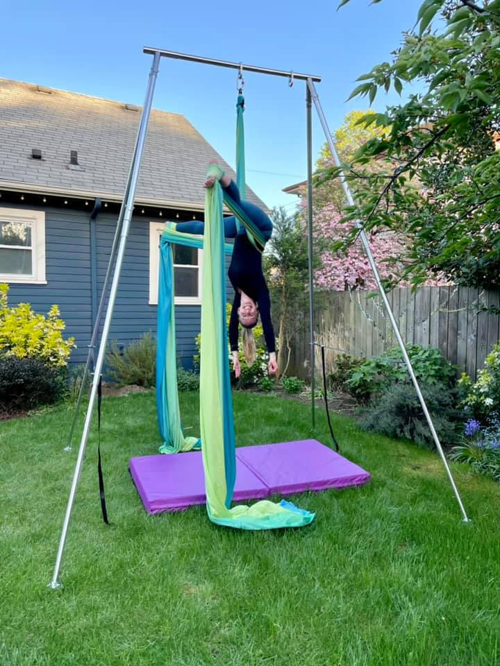 Ombre Aerial Silks Set with All Hardware - Customer Photo From Ali Jessie