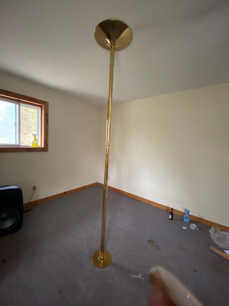 Height Adjustable Spinning Dance Pole Kit - Customer Photo From Cassandra Bender