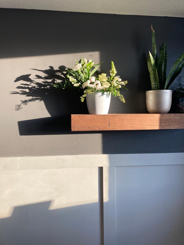 Rustic Floating Shelves - Customer Photo From Natalie H.