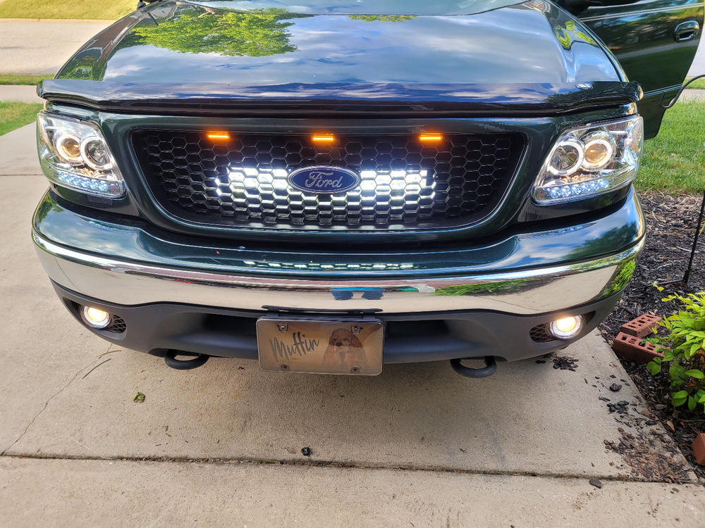 Ford F150 1997-03 Raptor Style Extreme LED grill Kit - Customer Photo From Richard B.