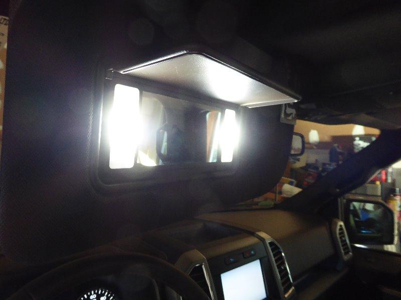 2015-17 F-150 Front Interior Vanity Mirror LED Light Bulbs - Customer Photo From Erich H.
