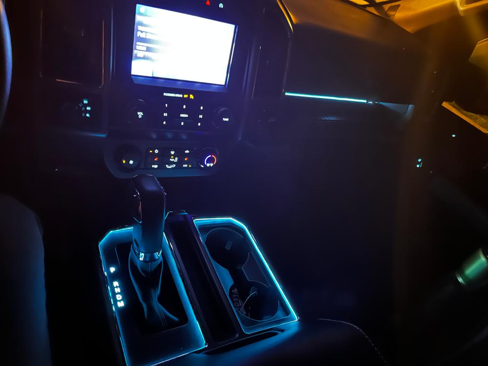 2015-2020 F150 Dash Accent Light Kit - Customer Photo From Garrett H.