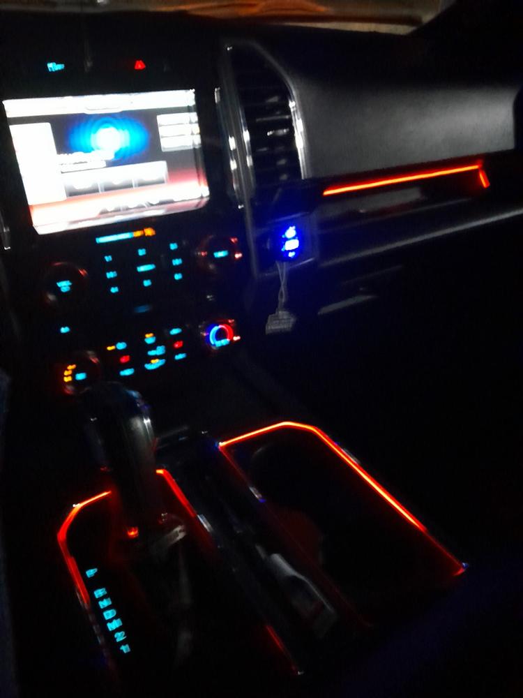 2015-2020 F150 Dash Accent Light Kit - Customer Photo From Keith D.