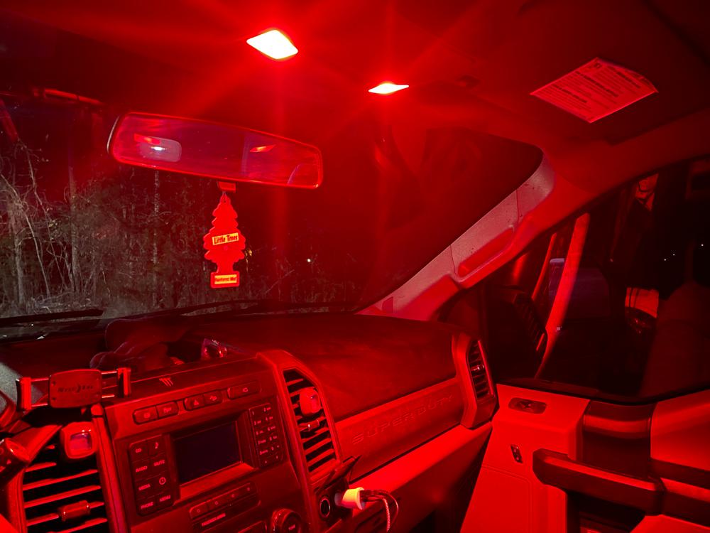 2017 - 2022 F250 Super Duty Front Interior CREE LED Map Lights - Customer Photo From Jeremy 