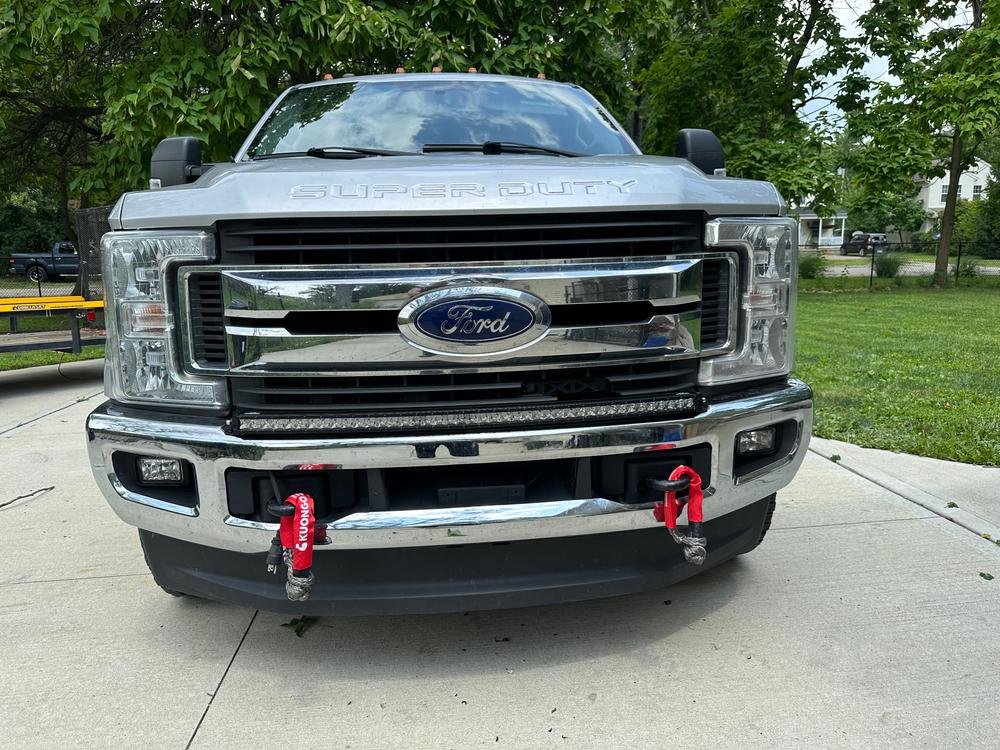 2017 - 2022 F250 Super Duty PALADIN 210W Curved CREE XTE LED Bumper Bar - Customer Photo From Zach