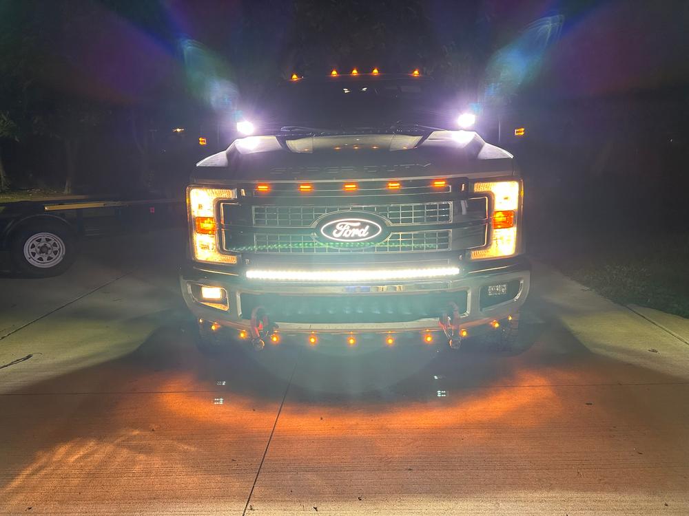 2017 - 2022 F250 Super Duty PALADIN 210W Curved CREE XTE LED Bumper Bar - Customer Photo From Zach