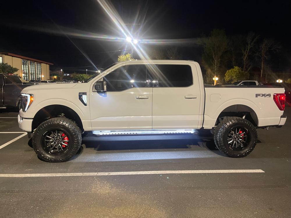 2021 - 2023 F150 LED RGB Cup Holder Coaster Light Kit - Customer Photo From Mike Robin