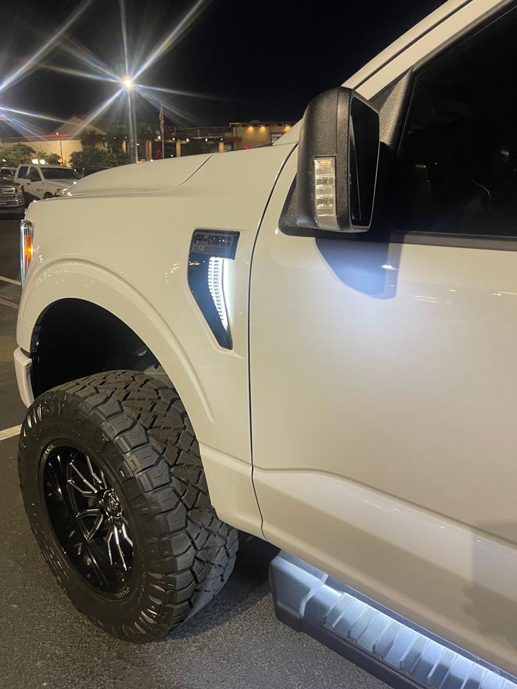 2021 - 2023 F150 LED RGB Cup Holder Coaster Light Kit - Customer Photo From Mike Robin