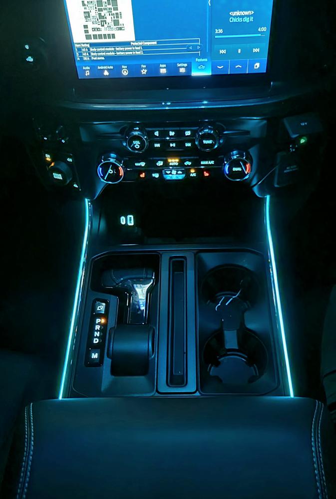 2021 - 2022 F150 Interior Console Accent Lighting - Customer Photo From Emmanuel 