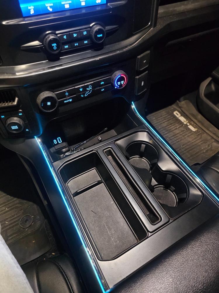 2021 - 2023 F150 Interior Console Accent Lighting - Customer Photo From Alexander M.