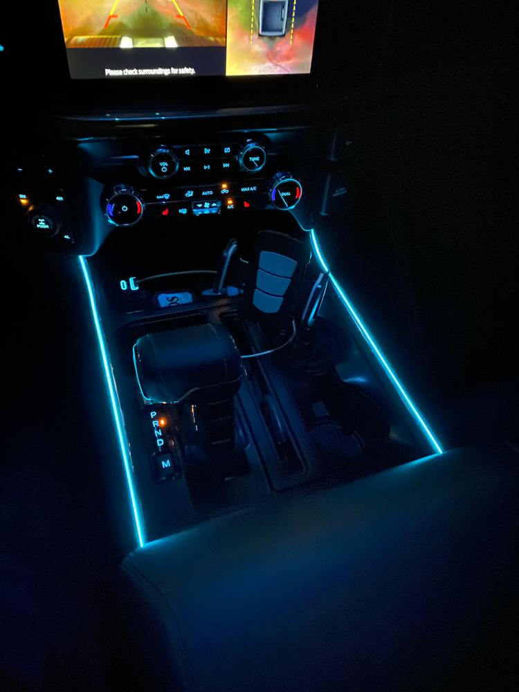 2021 - 2023 F150 Interior Console Accent Lighting - Customer Photo From Robert