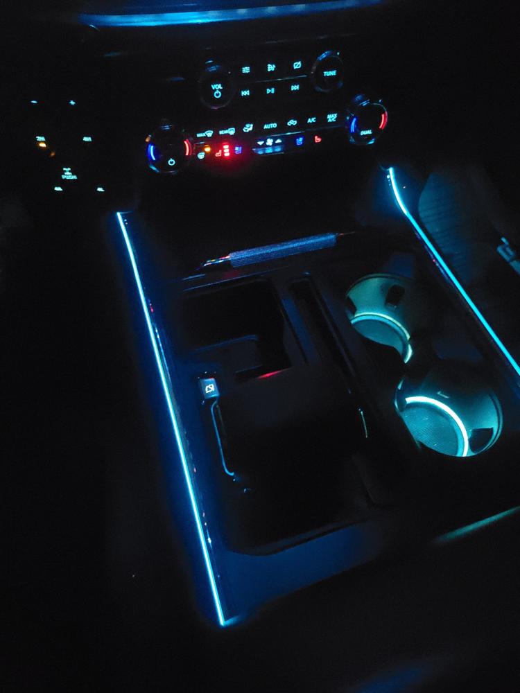 2021 - 2023 F150 Interior Console Accent Lighting - Customer Photo From Alex R.