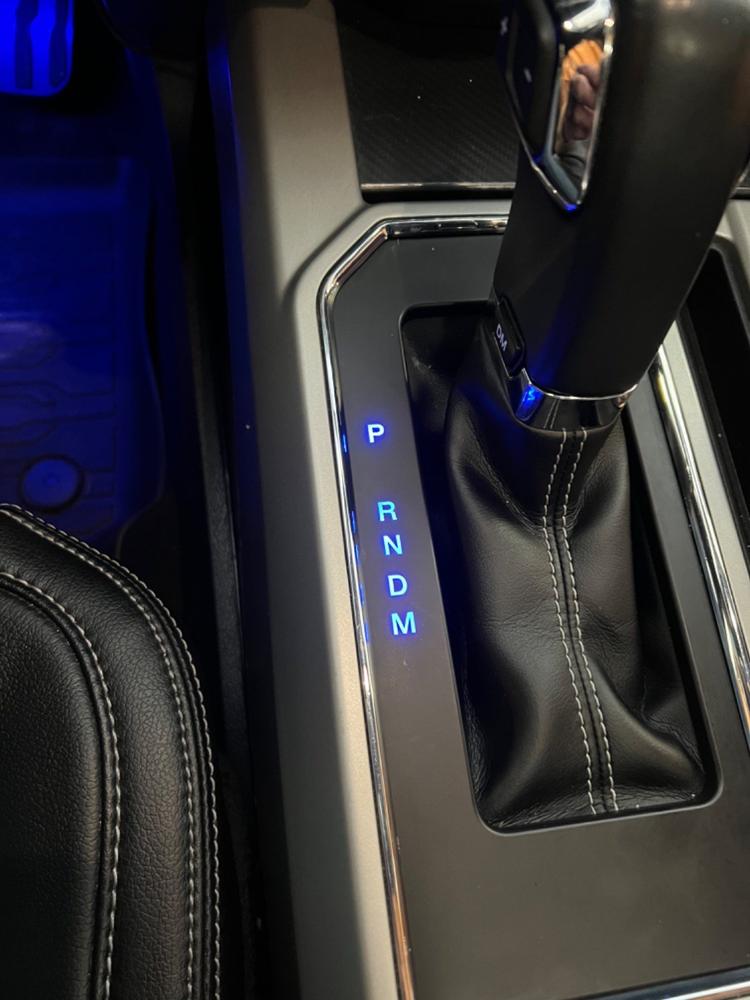 2015 - 2020 LED Gear Shifter Panel RGB Lighting - Customer Photo From Craige P.