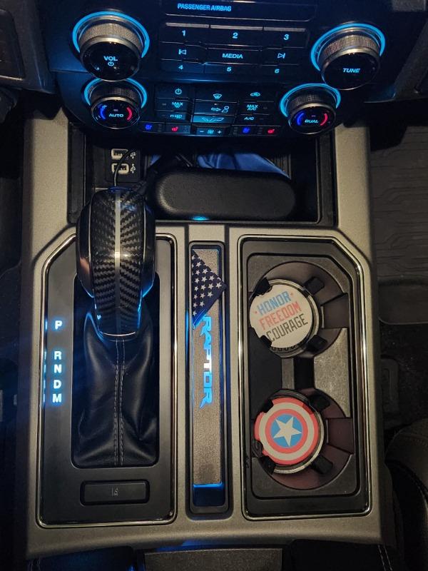 2017 - 2020 Raptor LED Gear Shifter Panel RGB Lighting - Customer Photo From Jeffrey G.