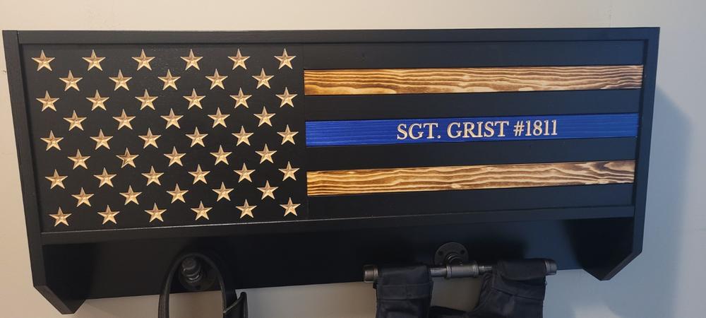Thin Blue Line Concealment Gear Rack - Customer Photo From Darryl Grist
