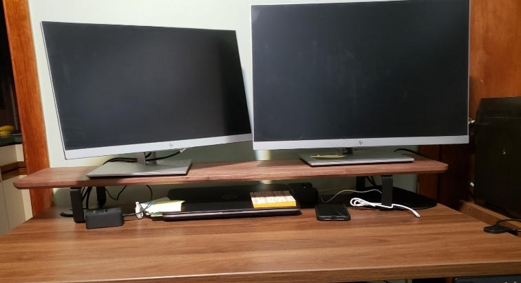 Handcrafted Desktop Shelf Dual Monitor Riser LifeSpan