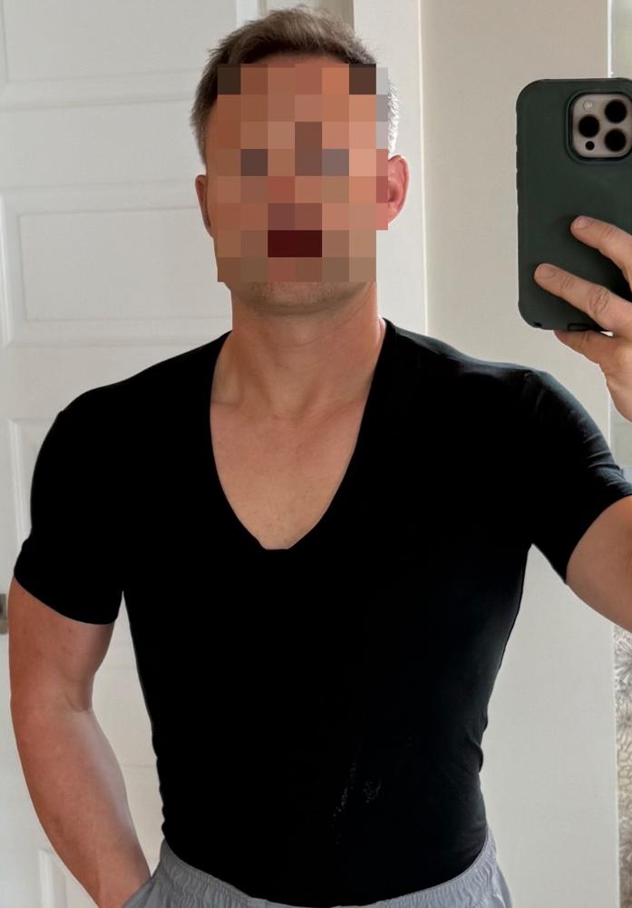 V-Neck Undershirt - Black, Large - Customer Photo From Ross Thormahlen